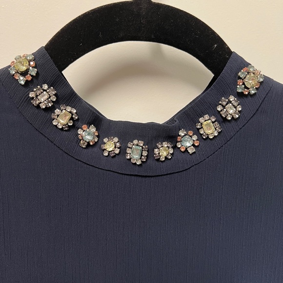 JCrew Peplum Top with Jeweled Accent Size M Pre-worn - Picture 3 of 4